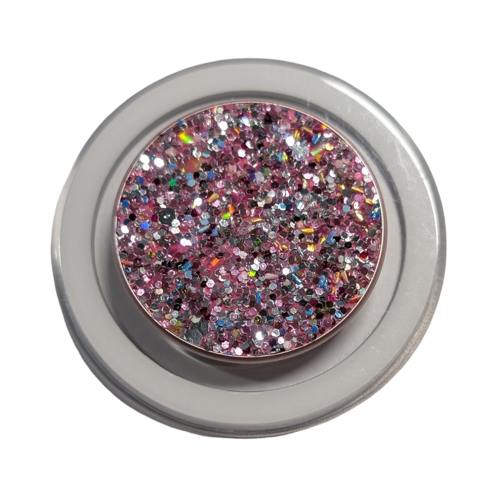 17-S PopSockets Magsafe Phone Grip - White W/ Pink Glitter (Referb) ⬇️ Scuffing